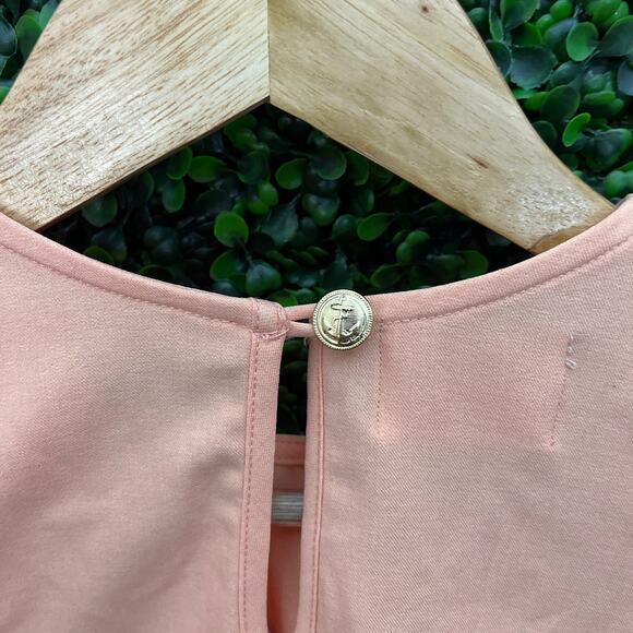 Yoke’s Boutique, Peach Blouse, Puff Sleeve, no size label S/M - Picture 8 of 8